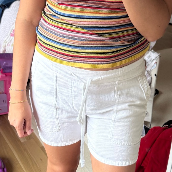 James Perse White Drawstring Shorts - Picture 6 of 6